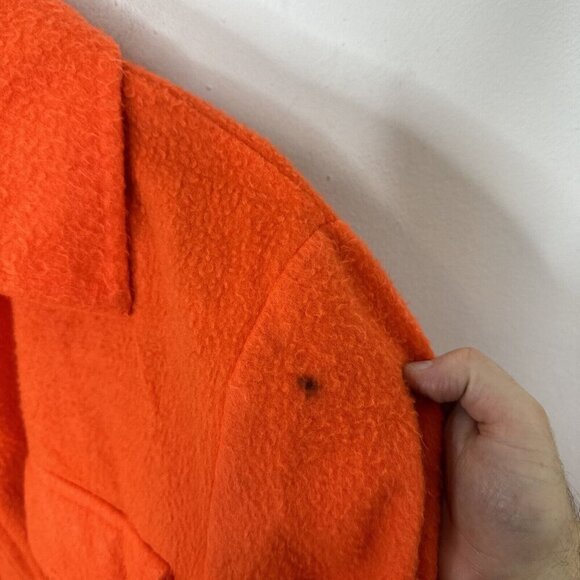 Vintage Bell Shirt Orange Fleece Jacket Zip Hunting Thermal Woman 10 Large - Picture 2 of 5